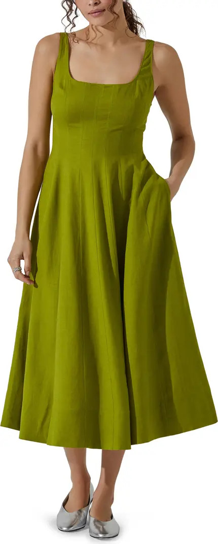 Square Neck Midi Dress | Nordstrom