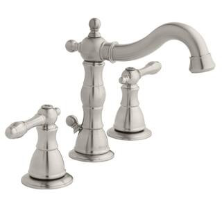 Glacier Bay Lyndhurst Series 8 in. Widespread Double-Handle High-Arc Bathroom Faucet in Brushed N... | The Home Depot