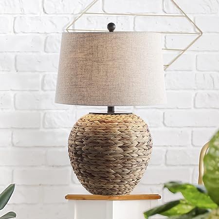 JONATHAN Y JYL6501A Alaro 24.5" Banana Leaf Basket LED Lamp Coastal,Cottage,FrenchCountry,Industr... | Amazon (US)