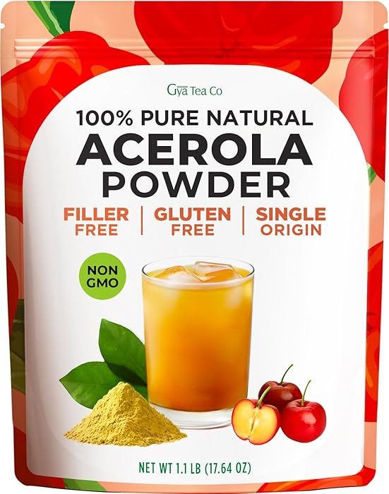 Gya Tea Co Acerola Cherry Extract Powder 1.1 lb (17.64 oz) - Natural Superfood Dried Premium Qual... | Amazon (US)