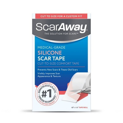 ScarAway Clear Silicone Scar Tape, Medical Grade Cut-to-Size Silicone Strip for Hypertrophic and Keloid Scars, Surgery, Burns and More - 60”Roll | Target