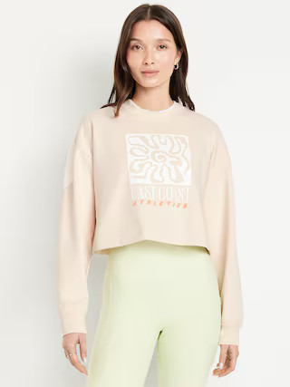 Dynamic Fleece Oversized Crop Sweatshirt | Old Navy (US)