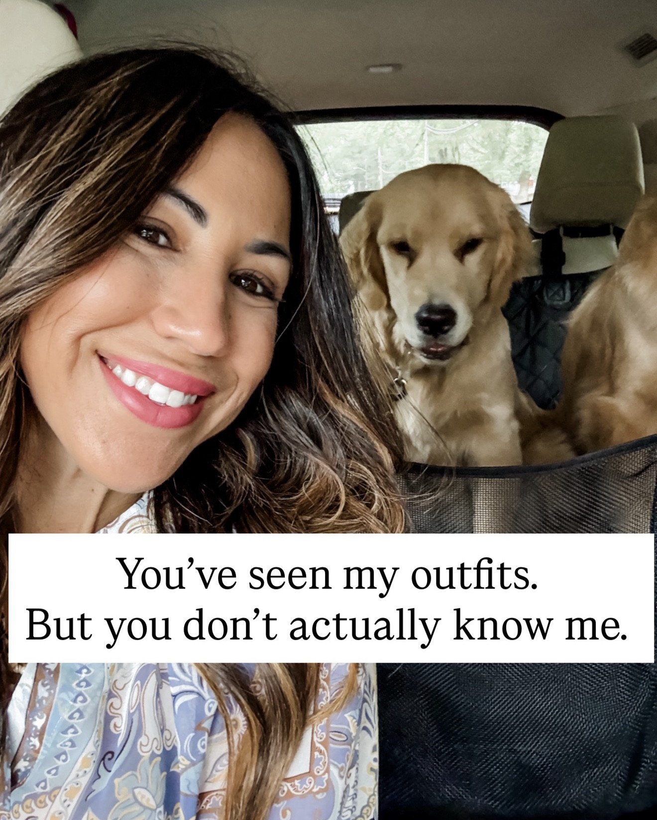 You’ve seen my outfits. But you haven’t fully seen me. I’ve built this quietly. Over 300K of you across platforms — and I always stayed in my comfort zone. I showed the clothes. I kept the rest close. Why? Because I’m introverted. Because it felt safer. Because being “just the outfits” was easier. Safer. 

But us moms over 40 don’t need another perfectly curated feed. You need someone real.

Someone who understands the 5'2” frame. Who dresses for school pickup, not a runway. Who values comfort and confidence in the same sentence.

And someone who isn’t afraid to say: “This works.” “This doesn’t.” “Skip it.”

So here’s what’s shifting. The outfits are staying. But you’re also going to see more of me.

More of my real mom life. More of my dogs. More of the behind-the-scenes. More of the fact that I married my best friend and built this life in the in-between moments.

More voice. More honesty. More intention.

If you’re a mom over 40 who wants to feel seen, not sold to - You’re exactly who I’m here for.

It's taken me a long time get here. To push myself to be more open but it's time. This is the next era. And I’m finally ready to show up fully in it.

#LTKmomlife #LTKOver40