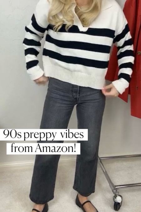 Stripe sweater
Preppy style
Sweater
Jeans
Cropped jeans 
Ballet flats 

Spring outfit
#Itkseasonal
#Itkover40
#Itku
Amazon find
Amazon fashion 


#LTKshoecrush #LTKfindsunder50 #LTKfindsunder100