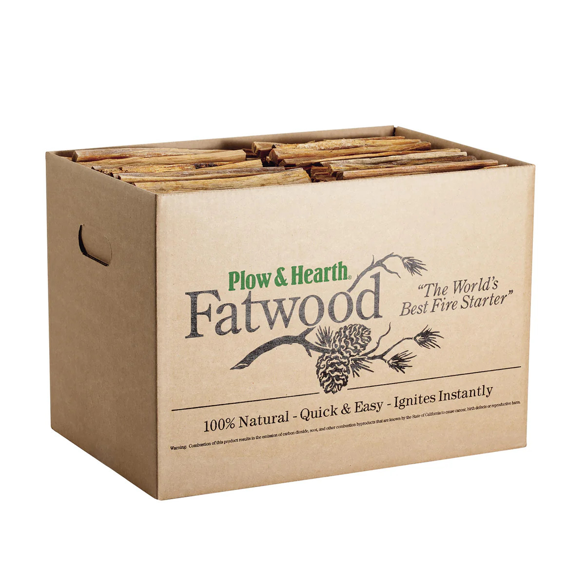 Fatwood 25 lb. Box | Firestarters & Fatwood | Plow & Hearth | Plow & Hearth