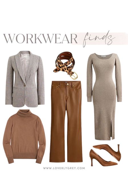 Loverly Grey fall workwear finds. Gorgeous plaid blazer and faux leather pants. 

#LTKSeasonal #LTKstyletip #LTKworkwear