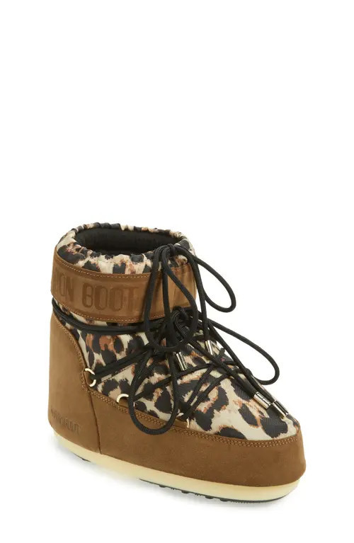 Moon Boot® Icon Low Leopard Print Boot at Nordstrom, Size 36 | Nordstrom