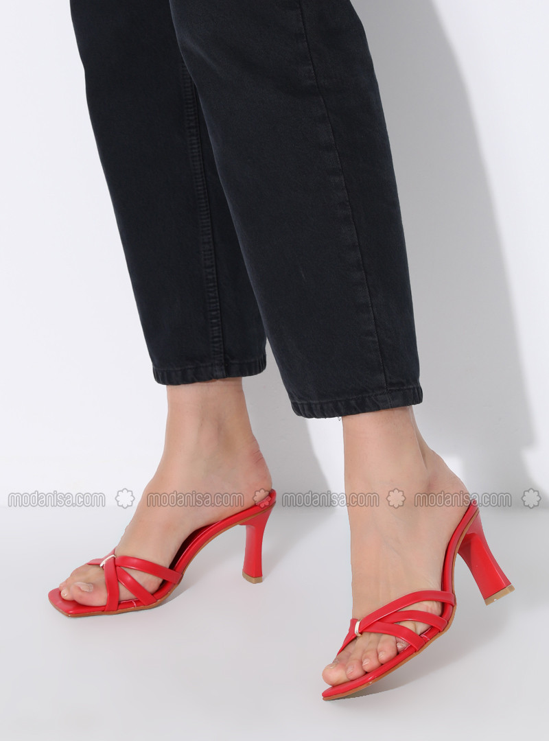 Red - Sandal - Slippers | Modanisa (US)