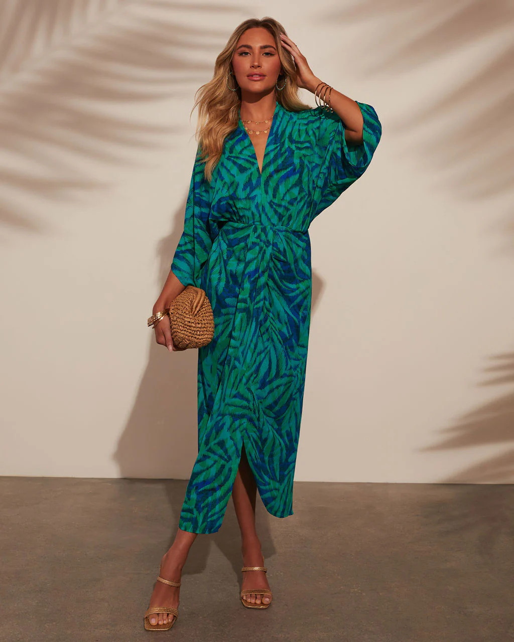 Eira Tropical Print Midi Dress | VICI
