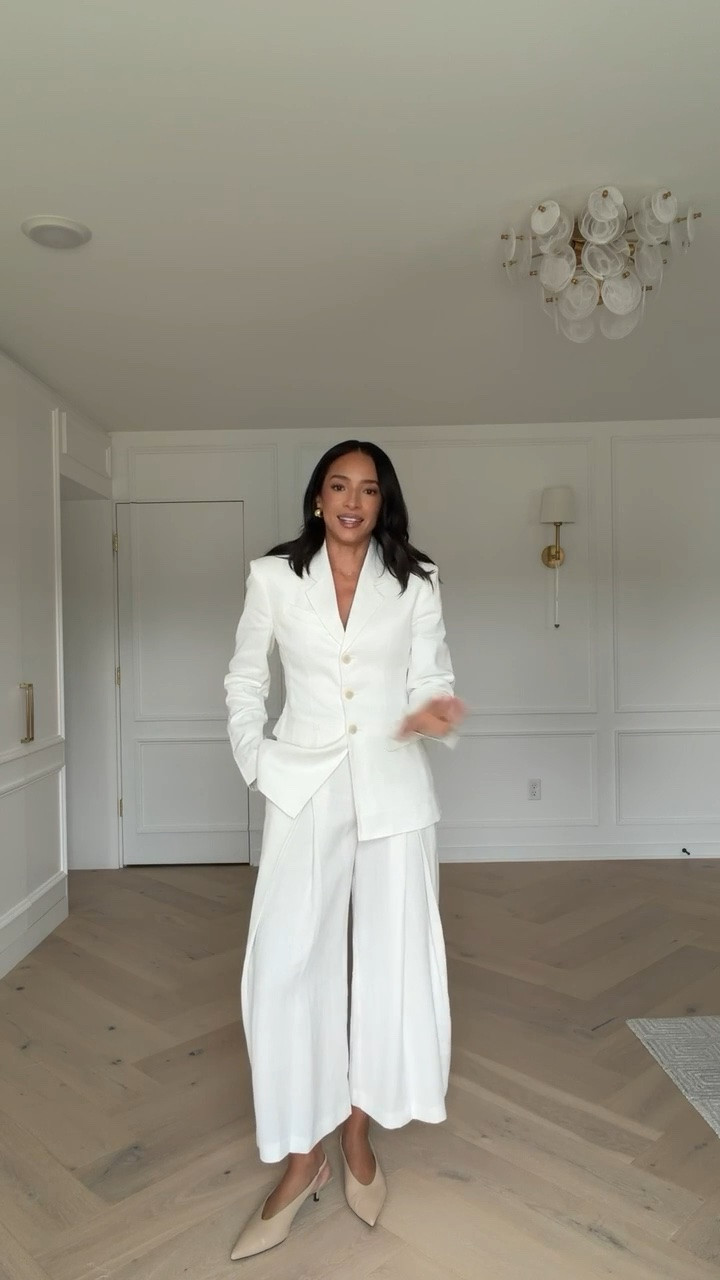 Blazer under $100!! The shape, structure and fit of this whole outfit is perfection! I have this blazer in grey and black too - it’s that good! Wearing size 4 blazer and size 6 trousers 

workwear, work outfit, office outfit, summer outfit, summer workwear, work conference outfit, chic office outfit, back to school outfits, teacher outfits, business casual workwear

#LTKWorkwear #LTKSeasonal #LTKSaleAlert