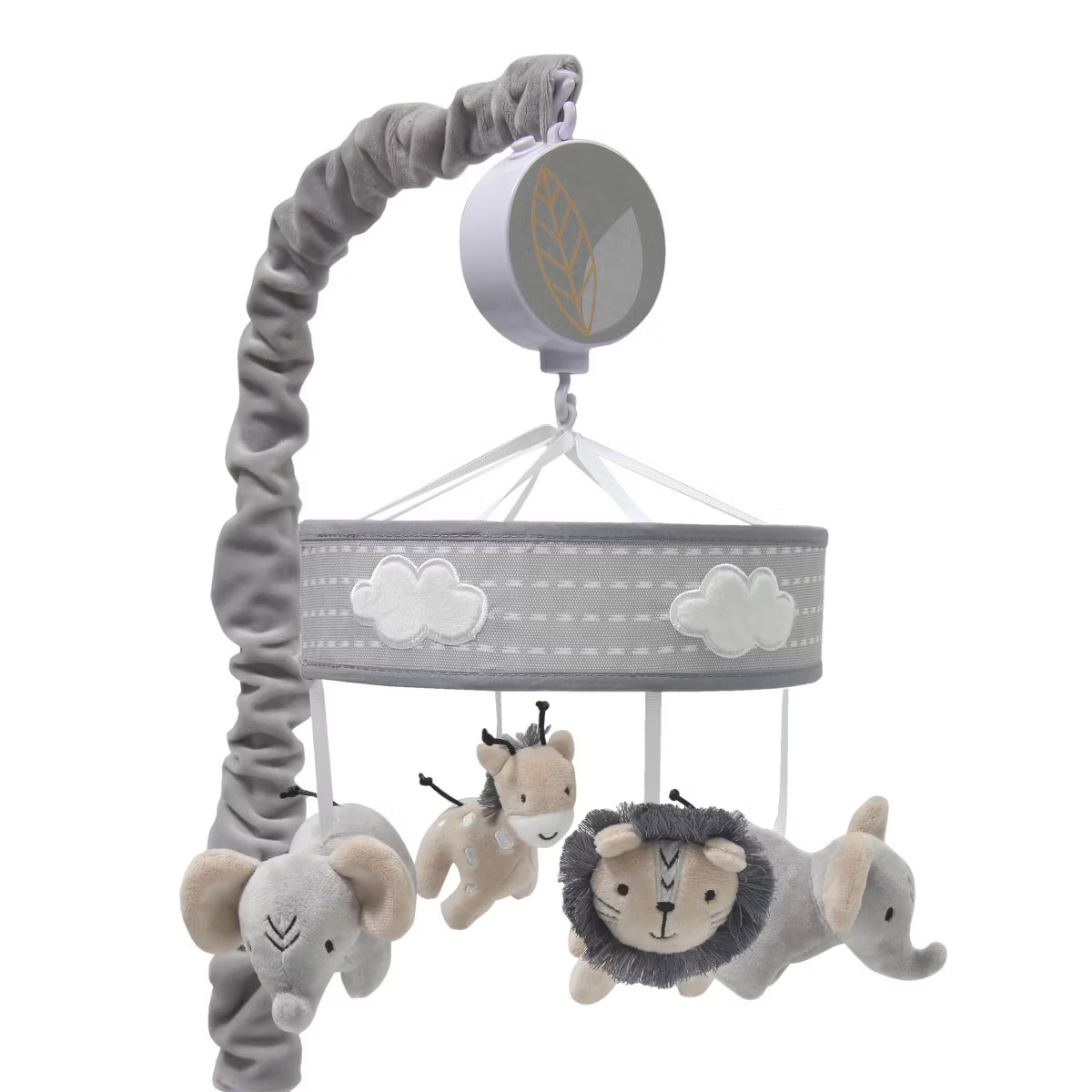 Lambs & Ivy Jungle Safari Musical Baby Crib Mobile - Gray, Beige, White, Animals | Target