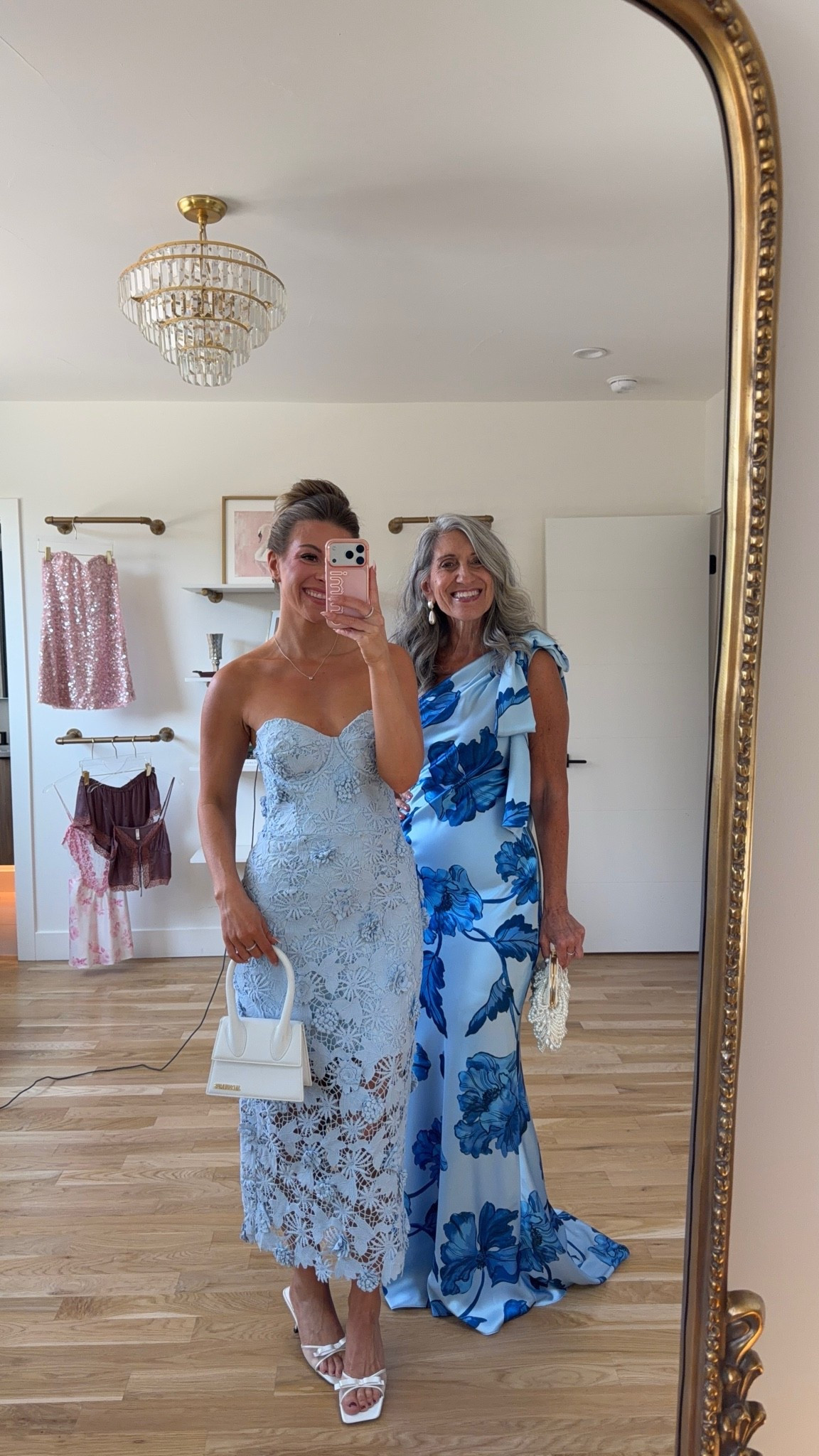 Mom and me blue strapless lace midi with scalloped hem, light blue one-shoulder with blue floral print wedding guest and formal event dresses  💍

Wearing my usual smalls/2 in most

Mom wears a medium/6

electric picks: emerson20

Wedding guest, mom & me outfits, mom & me dresses, matching outfits, mother daughter outfits, family photo outfits, wedding guest dresses, mother of the bride, mother of the groom, wedding guest outfit ideas

#LTKU #LTKootd #LTKWedding