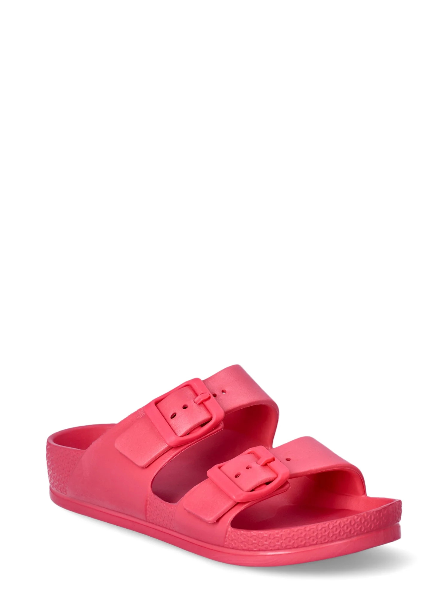 No Boundaries Women's Two Buckle Slide Sandals, Sizes 6-11 | Walmart (US)