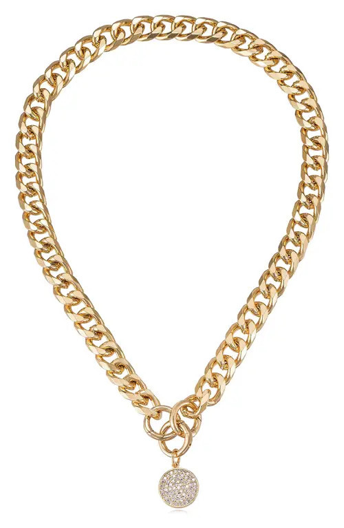 Ettika Crystal Disc Collar Necklace in Gold at Nordstrom | Nordstrom