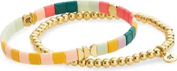 Two-Pack Colorblock Stretch Bracelets | Nordstrom