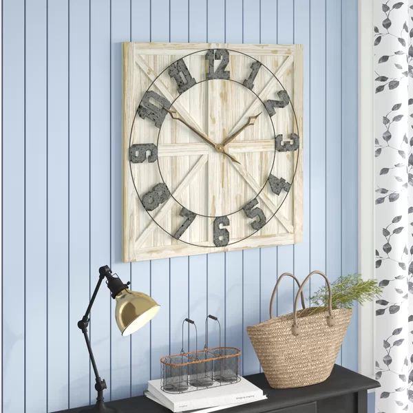 Oversized Rustic Farmhouse Wall Clock | Wayfair North America