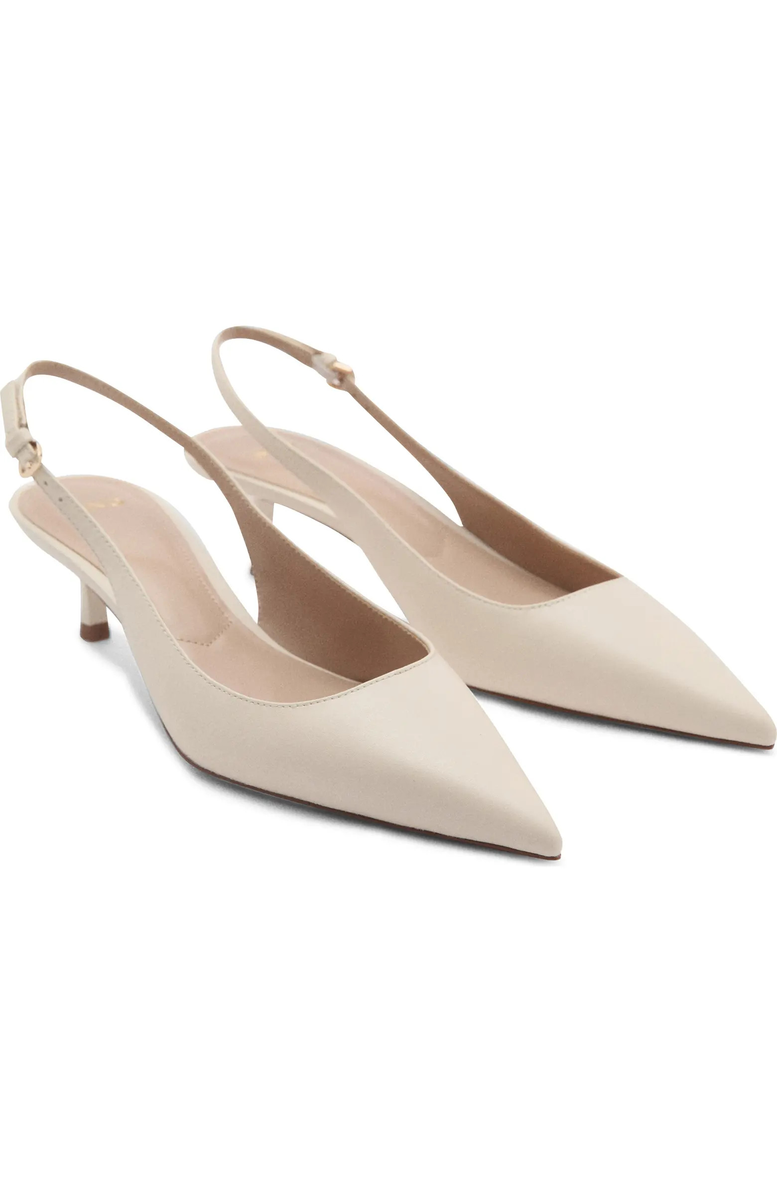 MANGO Pointed Kitten Heel Pump | Nordstrom | Nordstrom