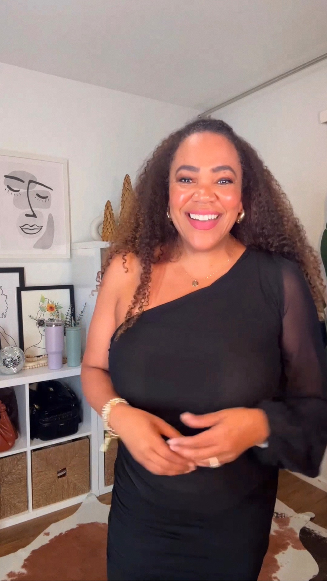 This one shoulder dress! Got a large. This is from shopping livestream on Amazon Live 🎥. 

#LTKOver40 #LTKMidsize