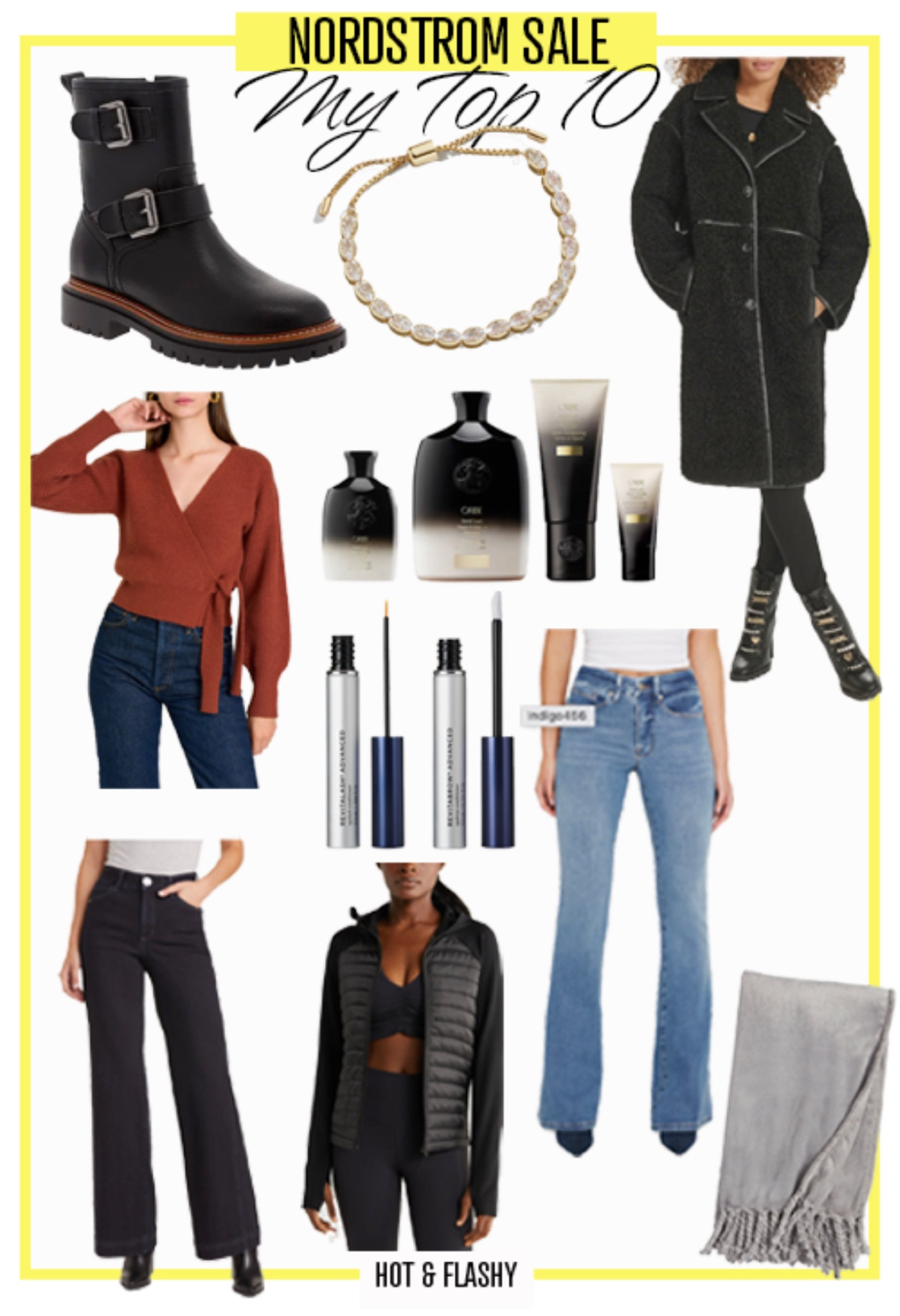 The Top 10 From My Nordstrom Anniversary Sale Wish List
1. Buckle Booties $53.99
2. CZ Modern Tennis Bracelet $19.99
3. Faux Shearling Coat $239.99
4. Wrap Sweater $59.99
5. Oribe Gold Lust Home & Away Set $102
6. RevitaLash Lash & Brow Set $100
7. Good American Flare Jeans $98.99
8. Wit & Wisdom Wide Leg Jeans $58.99
9. Zella Mixed Media Jacket $85.99
10. Bliss Throw Blanket $29.99


#LTKsalealert