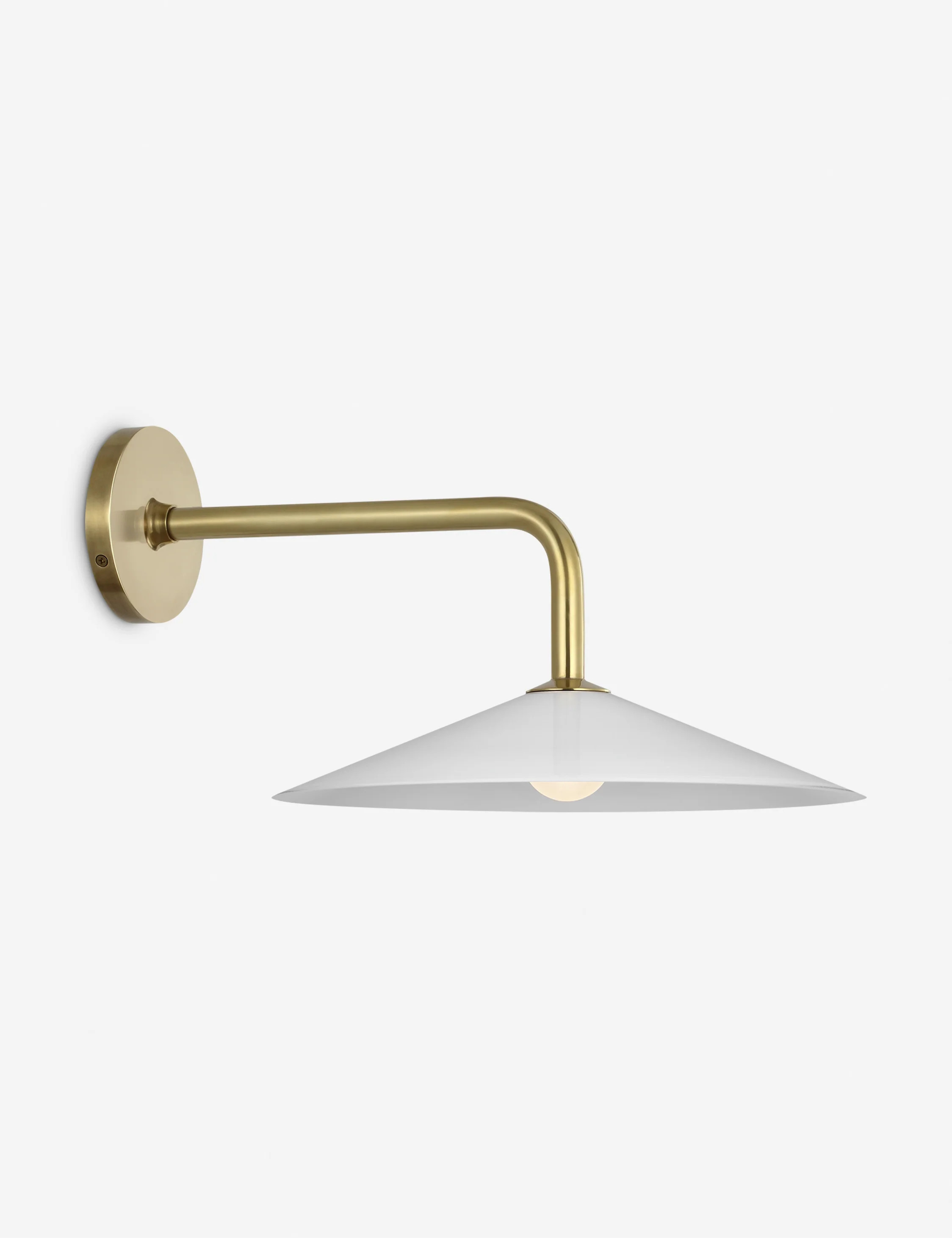 Ponce Sconce by Amber Lewis, Antique Brass and Milk Glass | Lulu and Georgia 