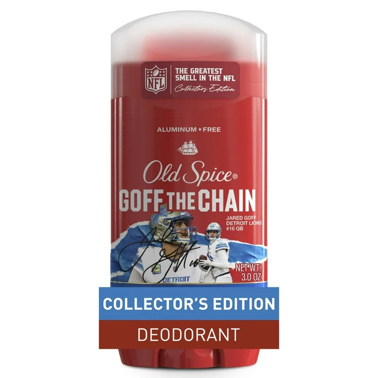 Old Spice Men's Aluminum Free Deodorant, NFL Collection, Goff the Chain, Driftwood + Drive, 3oz | Walmart (US)