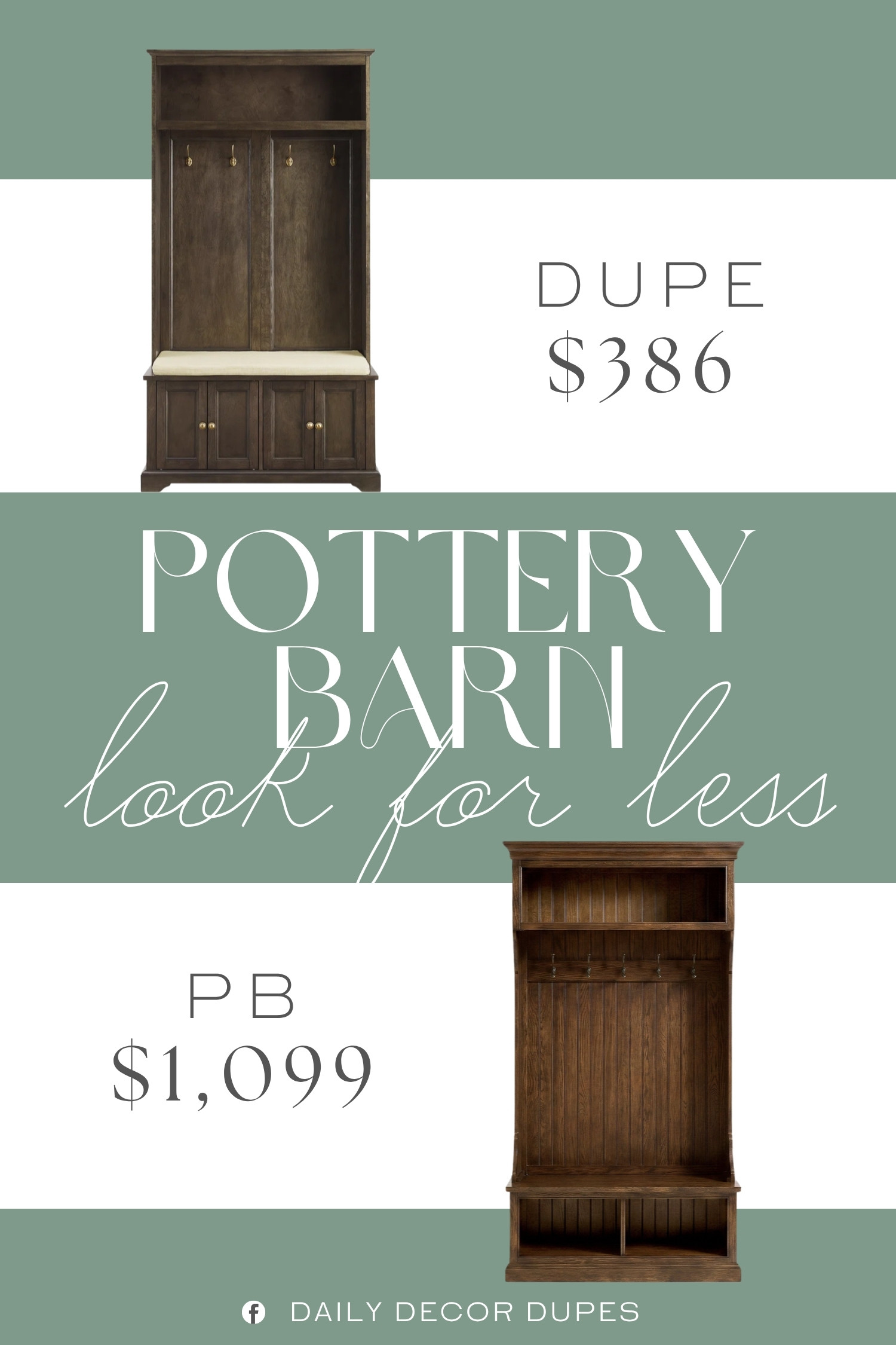If your entryway always seems to collect everything, a hall tree might be the answer. This Pottery Barn Aubrey-inspired design combines hooks, shelving, bench seating, and storage in one beautiful piece. The classic silhouette makes it easy to blend with farmhouse, traditional, or transitional home decor. Functional furniture that actually looks good is always a win.

Home more affordable option find similar look for less budget friendly affordable cheap cheaper beautiful pretty. Clearance sale coupon code discount code promo code luxury Inspo inspiration inspired by idea ideas Love like these? I share multiple every day in my FB group.
#PotteryBarnInspired #HallTree #EntrywayDecor #EntrywayFurniture #HomeOrganization #EntrywayStorage #MudroomDecor #HomeDecor #FurnitureFinds 

 #LTKHome
