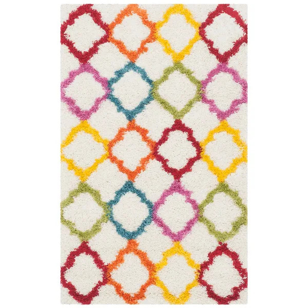 Safavieh Kids Shag Sunje Rug - 3' x 5' - Ivory/Multi | Bed Bath & Beyond
