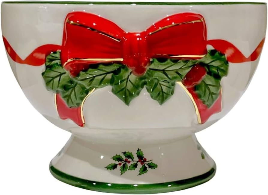 Spode Christmas Tree 6-Inch Ribbon Nut Bowl - Decorative Serving Bowl for Candies, Nuts, Desserts... | Amazon (US)