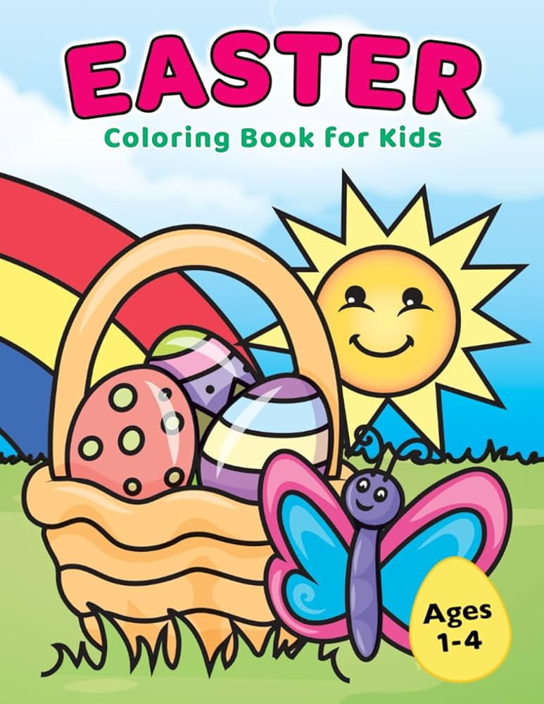 Easter Coloring Book for Kids Ages 1-4: Easter Basket Stuffer for Toddlers and Preschoolers with ... | Amazon (US)