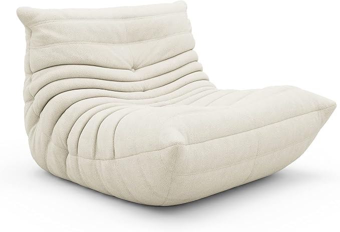 Fireside Chair, Mid Century Floor Sofa, Soft Mohair Floor Lounge Chair Lazy Sofa Accent Chair for... | Amazon (US)