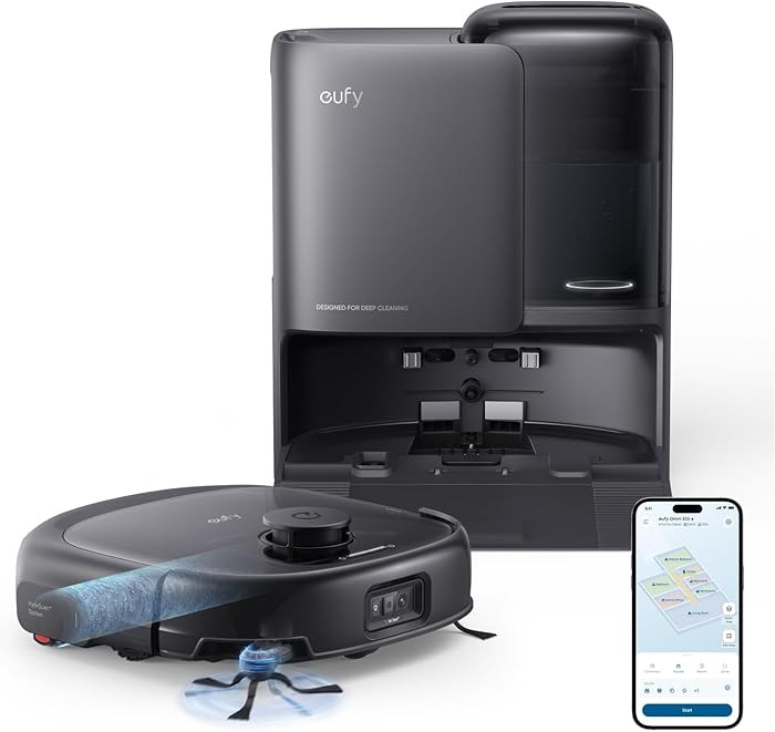 eufy E25 Robot Vacuum and Mop Combo, 20,000 Pa Suction, HydroJet Self-Clean Roller Mop, All-in-On... | Amazon (US)