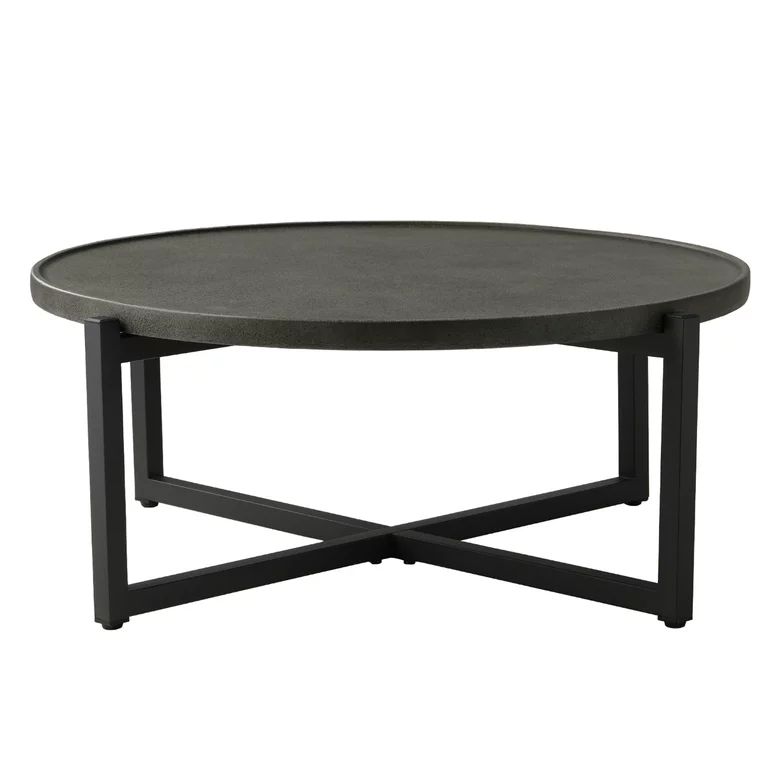 COSIEST Outdoor Patio 31.5" W x 12" H Dark Grey Round Coffee Table Stand | Walmart (US)