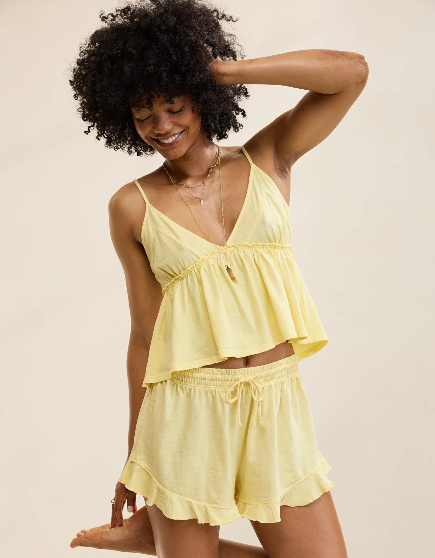 Matching Set Aerie Happiest Babydoll Tank Top | American Eagle Outfitters (US & CA)