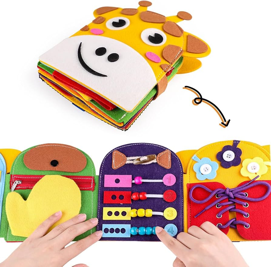 Busy Book for Toddlers 1-3,Montessori Sensory Toys for 3 Year Old Boys/Girls, Preschool Learning ... | Amazon (US)