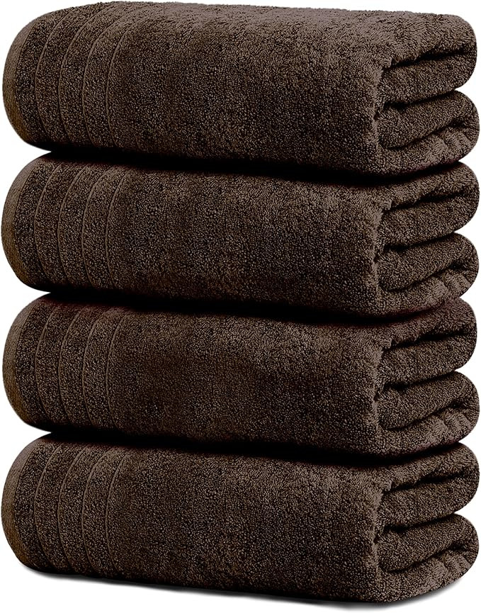 Tens Towels Pack of 4 Extra Large Bath Towels 30 x 60 Inches, 100% Cotton, Larger & Lighter Weigh... | Amazon (US)