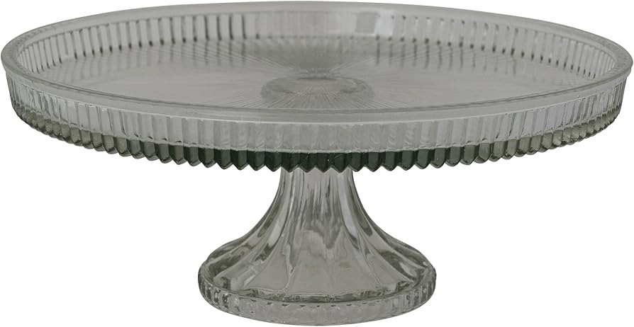 Amazon.com: Creative Co-Op Pressed Glass Round Food Pedestal with Lip, Clear Finish : Home & Kitc... | Amazon (US)