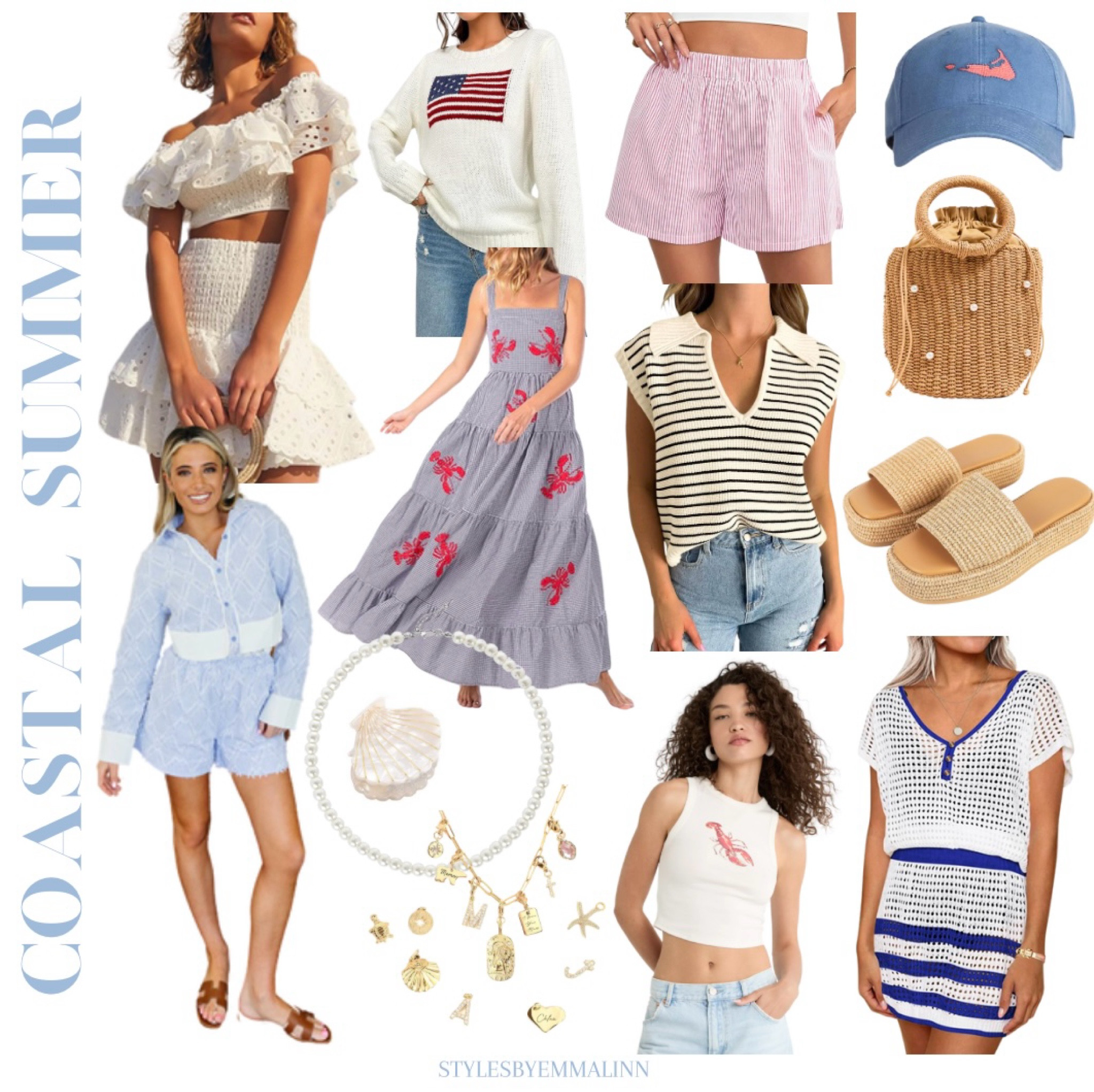 COASTAL SUMMER 🐚🦞🇺🇸 

Coastal clothing, coastal clothes, coastal summer, coastal, coastal outfit, coastal summer outfit, USA outfit, Fourth of July outfit, Americana outfit, beach outfit, on the coast, summer outfit, summer dress, coastal dress, raffia, raffia sandals, raffia bag, Nantucket outfit, Nantucket capsule, blue and white outfits, Styles by Emma Linn, Emma Linn

#LTKSeasonal #LTKTravel #LTKFindsUnder100