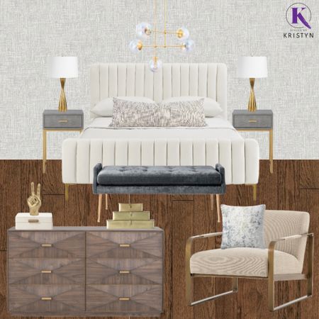 Wrapped up this beautiful master bedroom classic neutral design board and I'm obsessed! 

Bedroom, master bedroom, dresser, nightstands, king bed, chair, lounge chair, home decor, gold accents, table lamp, lamps, chandelier, bedding, pillows, bench 

#LTKhome #LTKstyletip