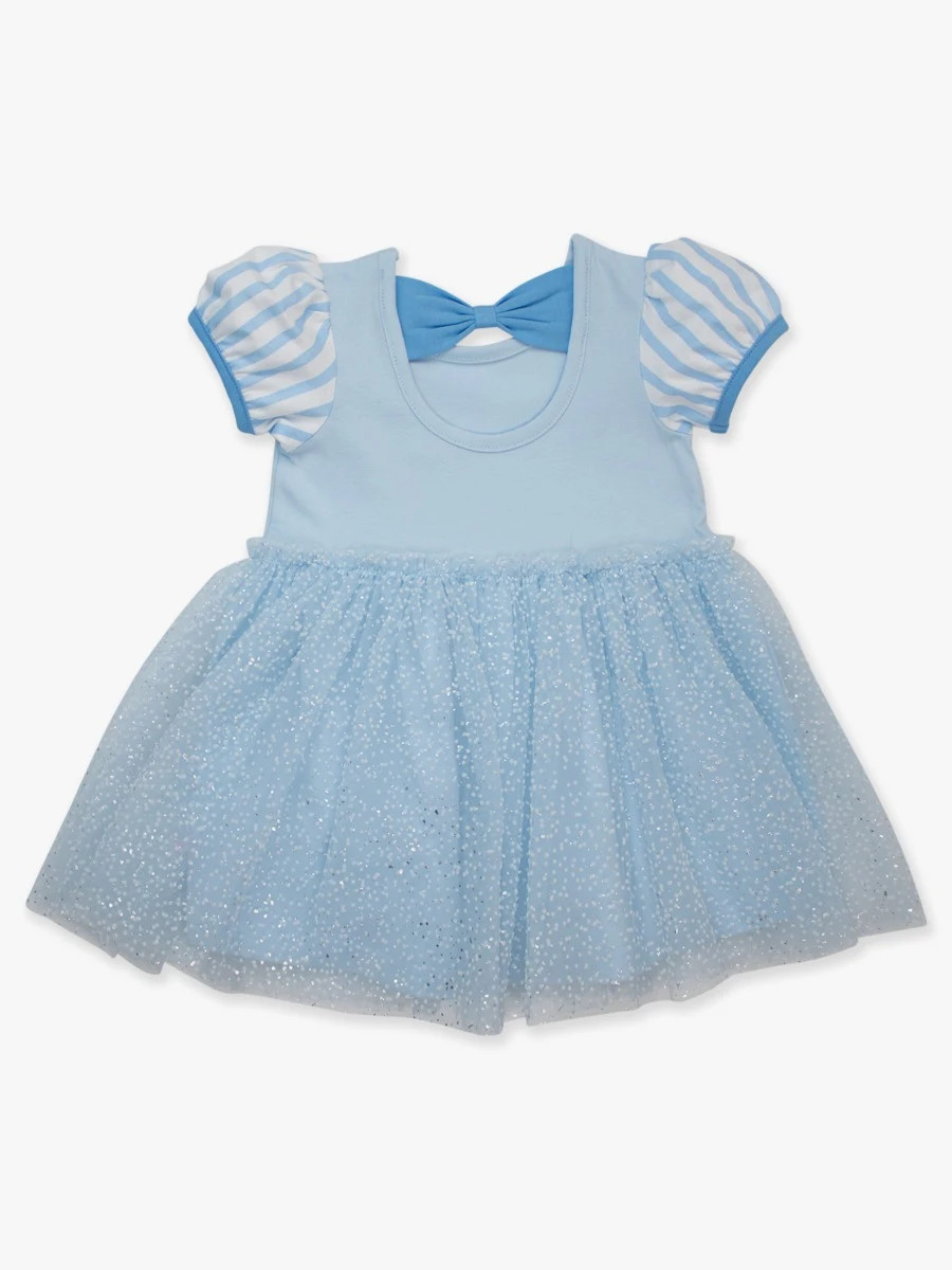 Short Sleeve Princess Bow Twirl Dress | RuffleButts / RuggedButts