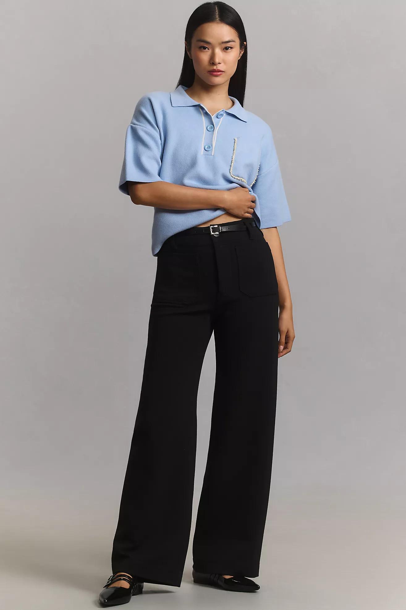 The Colette Full-Length Wide-Leg Pants by Maeve: Knit Edition | Anthropologie (US)