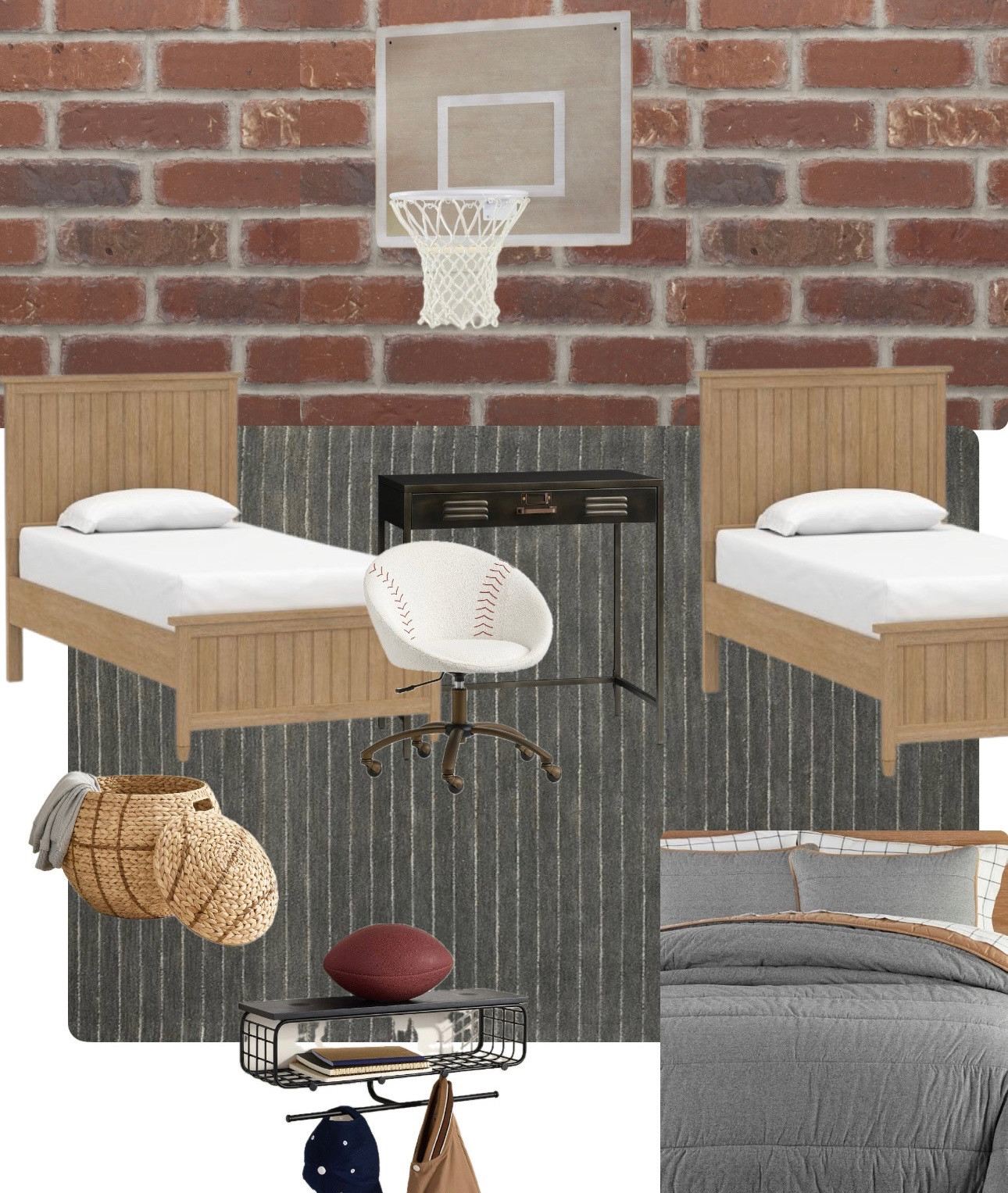 Boy's Bedroom Design, Sports Bedroom, Pottery Barn Teen Finds 

 #LTKHome #LTKStyleTip