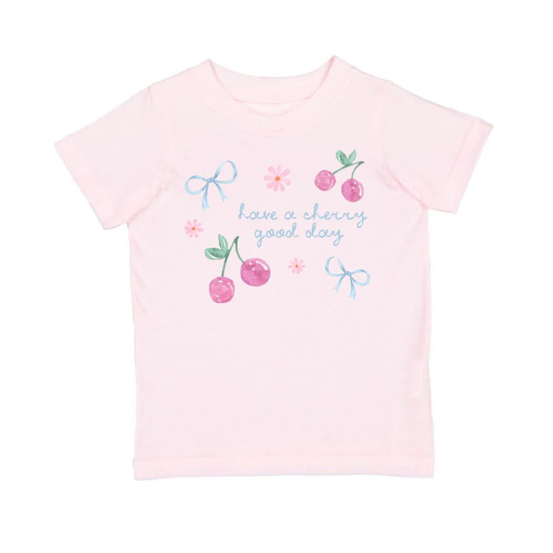 Cherry Good Day Short Sleeve T-Shirt - Ballet | Sweet Wink