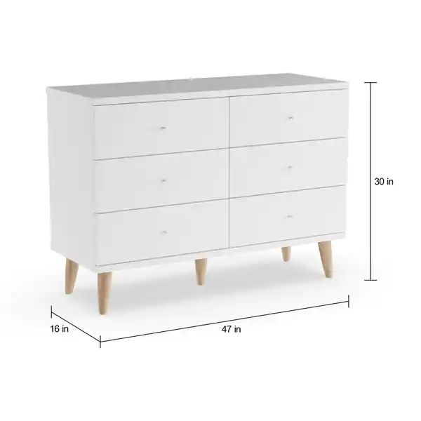 Carson Carrington Gjovik Modern White 6-drawer Dresser | Bed Bath & Beyond