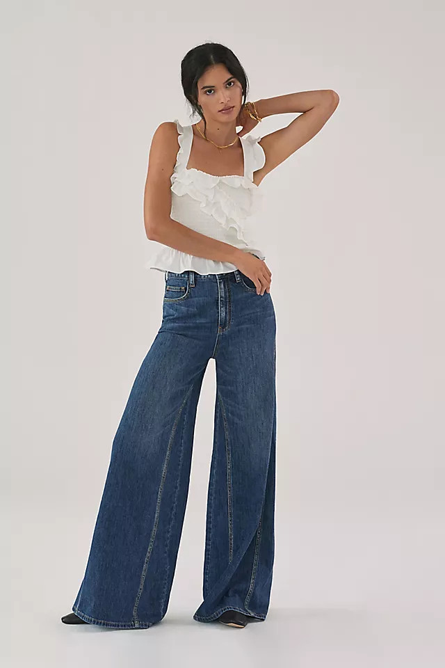 Pilcro The Puddle Palazzo Jeans | Anthropologie (US)