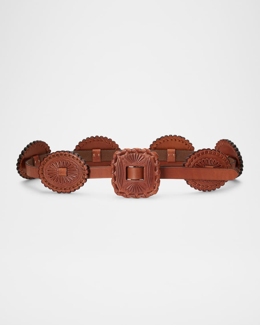 Polo Ralph Lauren Western Leather Skinny Belt | Neiman Marcus