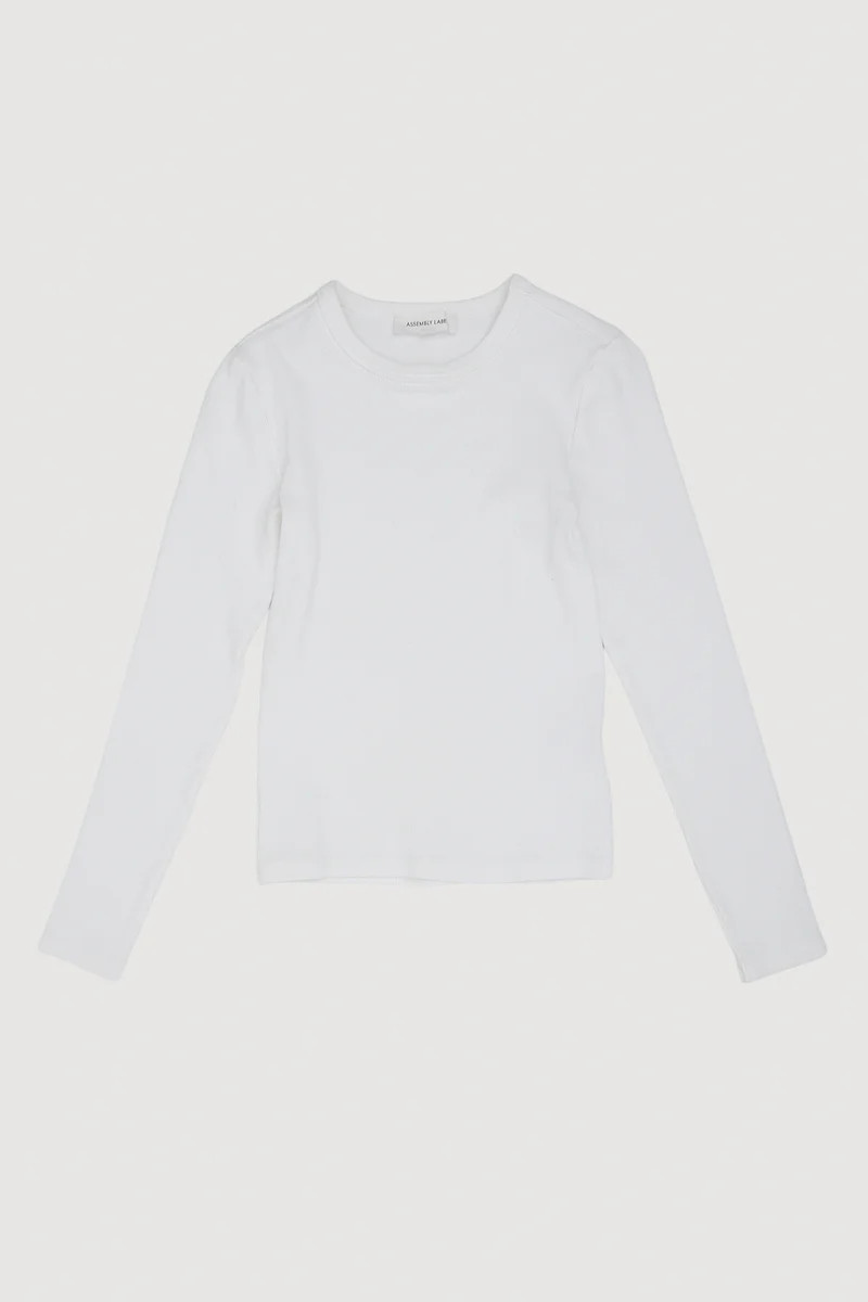 Re-Worn Womens Textured Long Sleeve Tee | Assembly Label (AU)