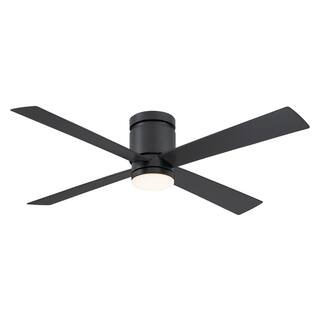 Kwartet 52 in. Indoor/Outdoor Black Ceiling Fan with Light | The Home Depot