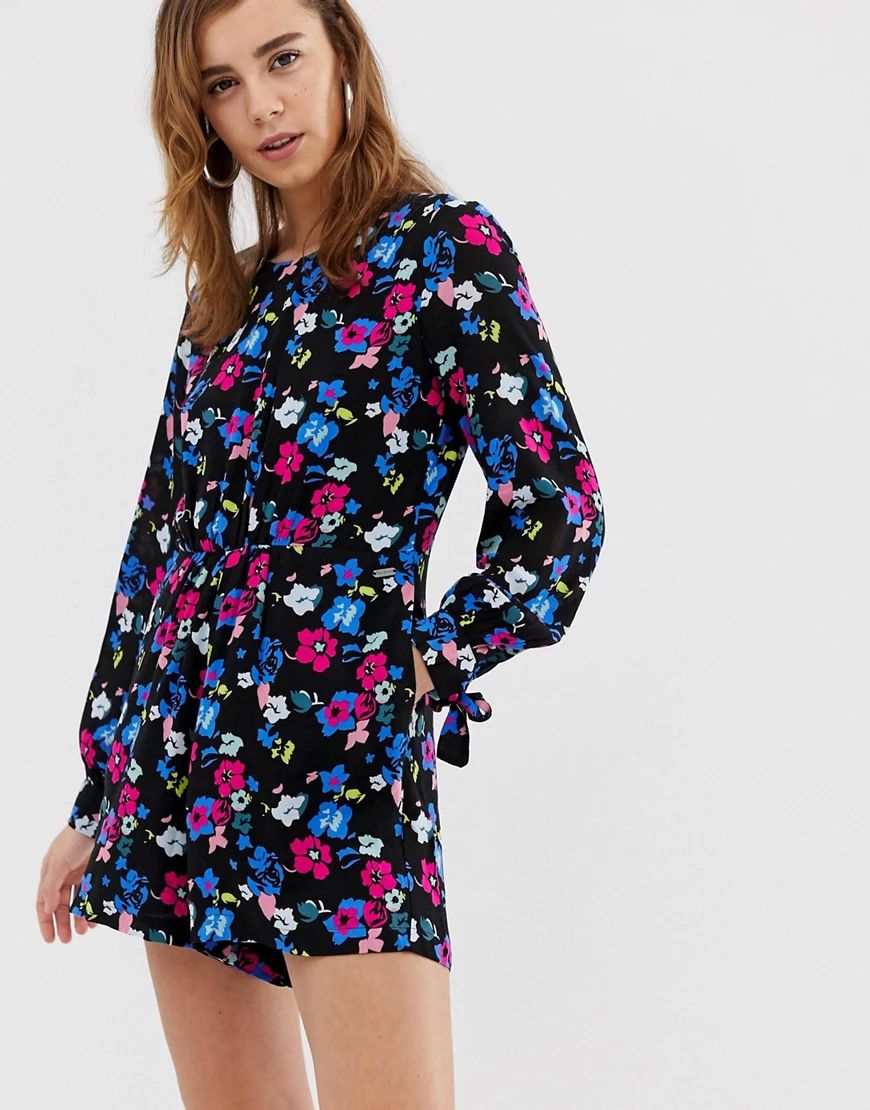 Pepe Jeans Nancy floral romper-Navy | ASOS (Global)