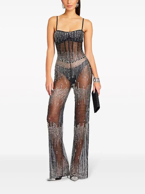 Retrofete Adelynne crystal-embellished Jumpsuit  - Farfetch | Farfetch Global