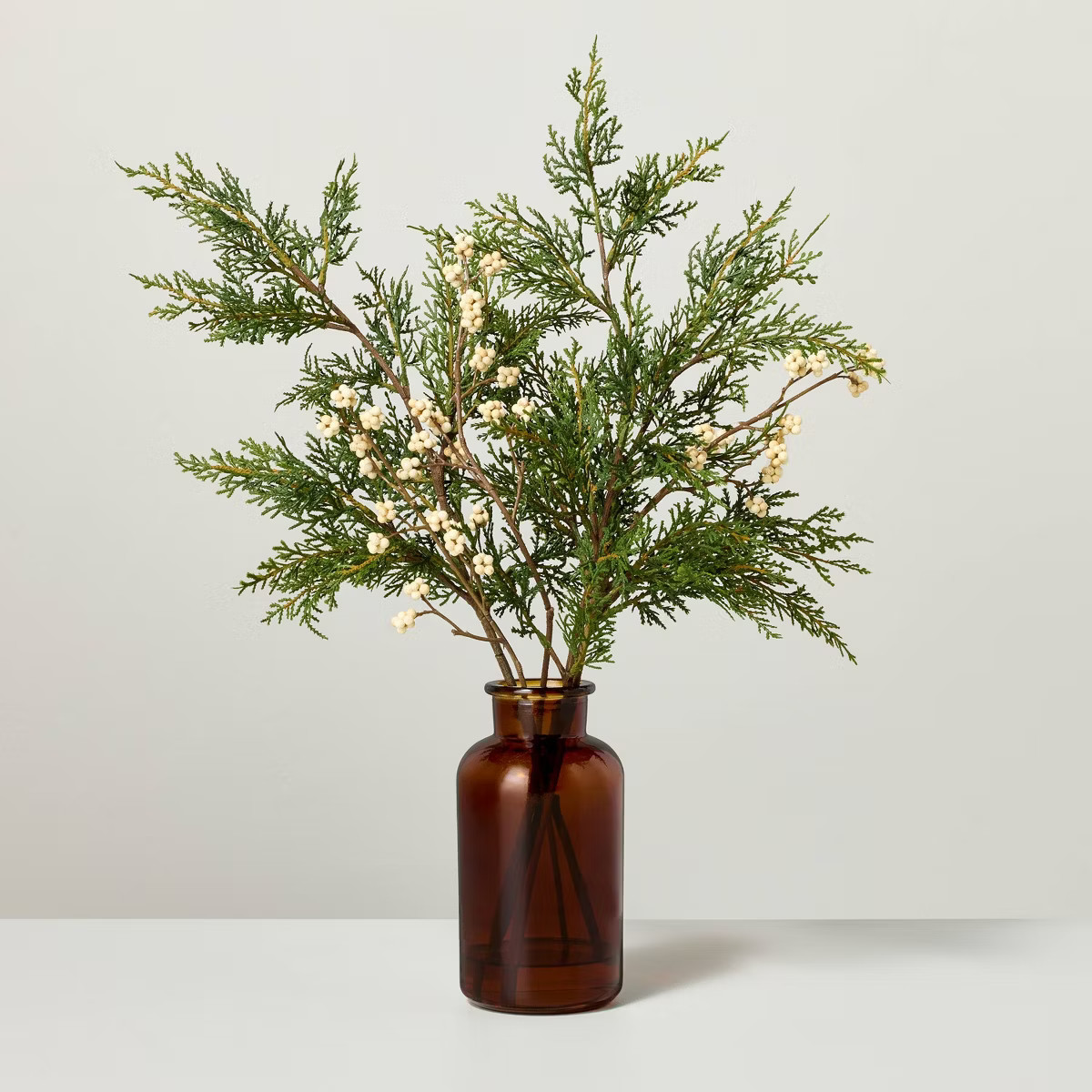 Faux Cedar and Snowberry Christmas Arrangement - Hearth & Hand™ with Magnolia | Target